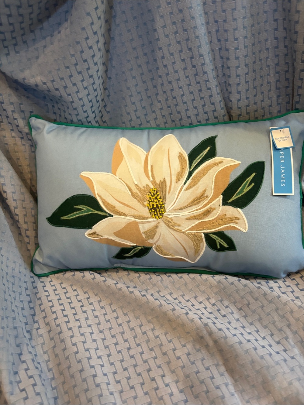 NWT Draper James Magnolia Reversible Pillow